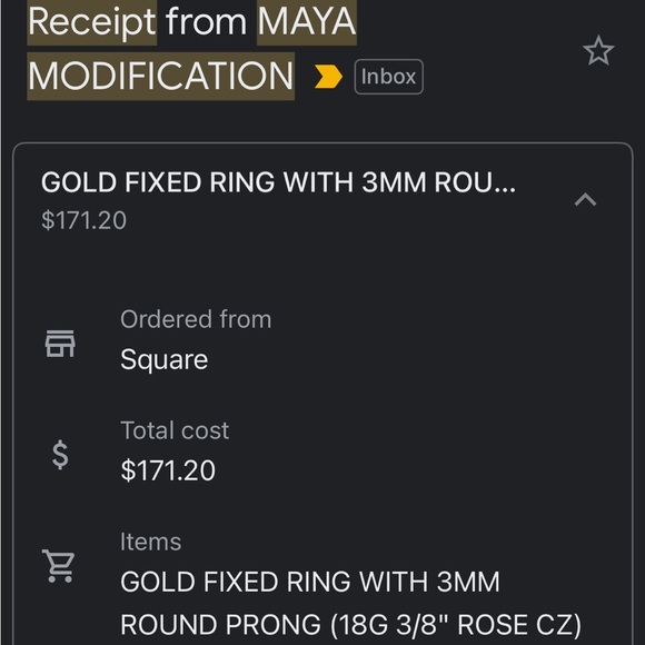 Piercing Jewelry - GOLD FIXED RING WITH 3MM ROUND PRONG (18G 3/8" ROSE CZ) - Picture 2 of 4